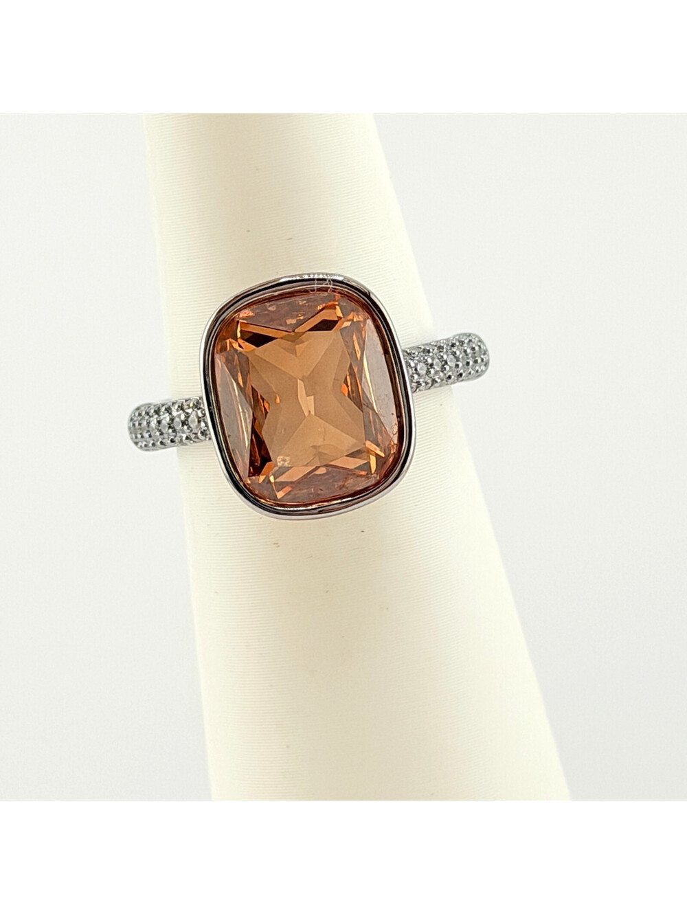 Bomb Party Ring Sz 7 "Pure Adoration" Smokey Topaz on Hematite RG48935